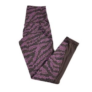 OFFLINE by Aerie Womens Purple Leopard Animal Print Leggings Size M Short Brown